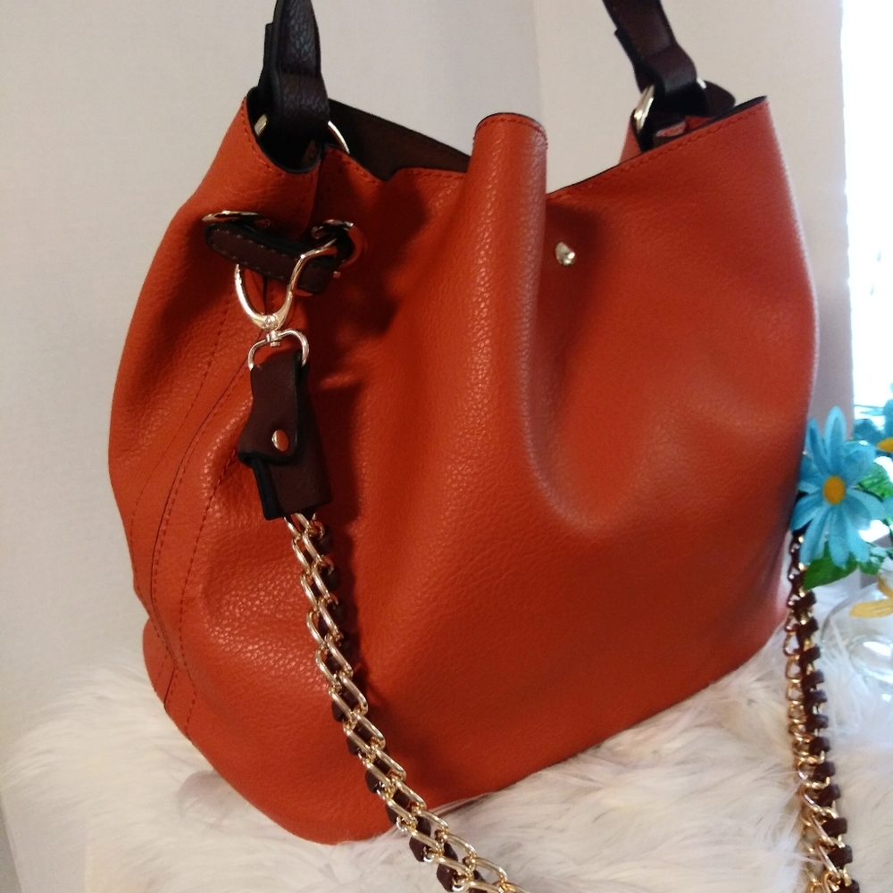 Rust Color 2 in 1 Handbag set - Picture 3 of 8